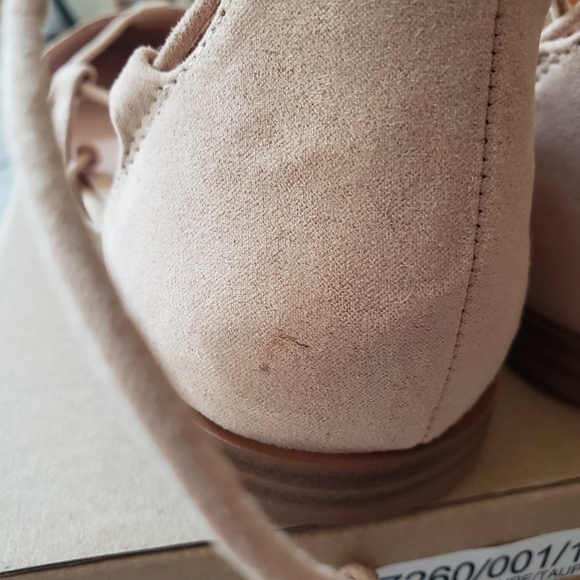 Zara Taupe Lace Up Flats - Picture 12 of 12